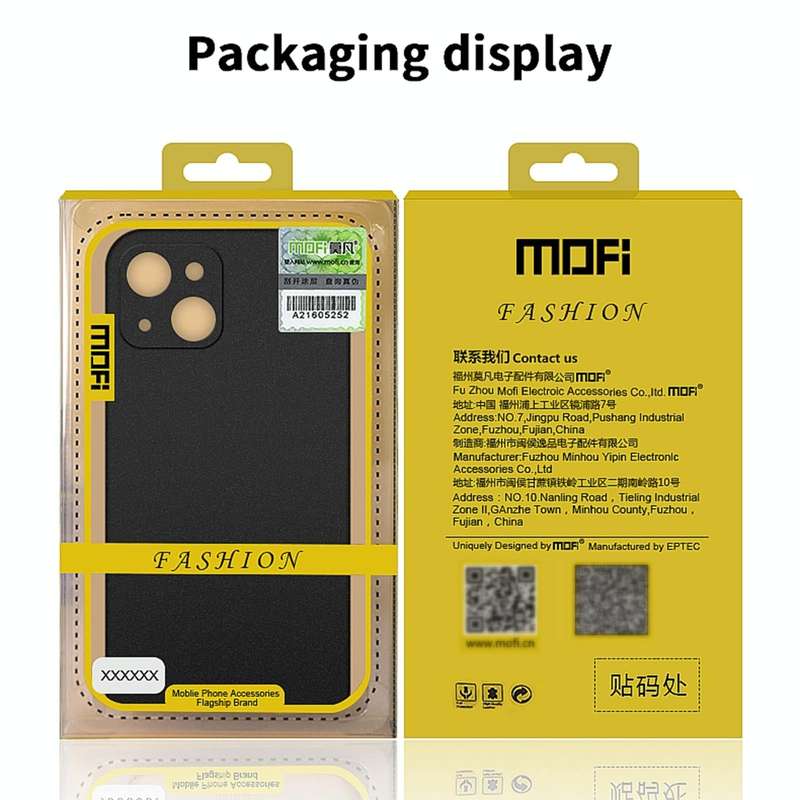 For iPhone 14 MOFI Fandun Series Frosted PC Ultra-thin Phone Case(Black)