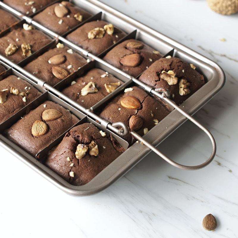 Brownie Pan Cake Mold Square Bread Baking Thick Solid Bottom Non-Stick Baking Pan
