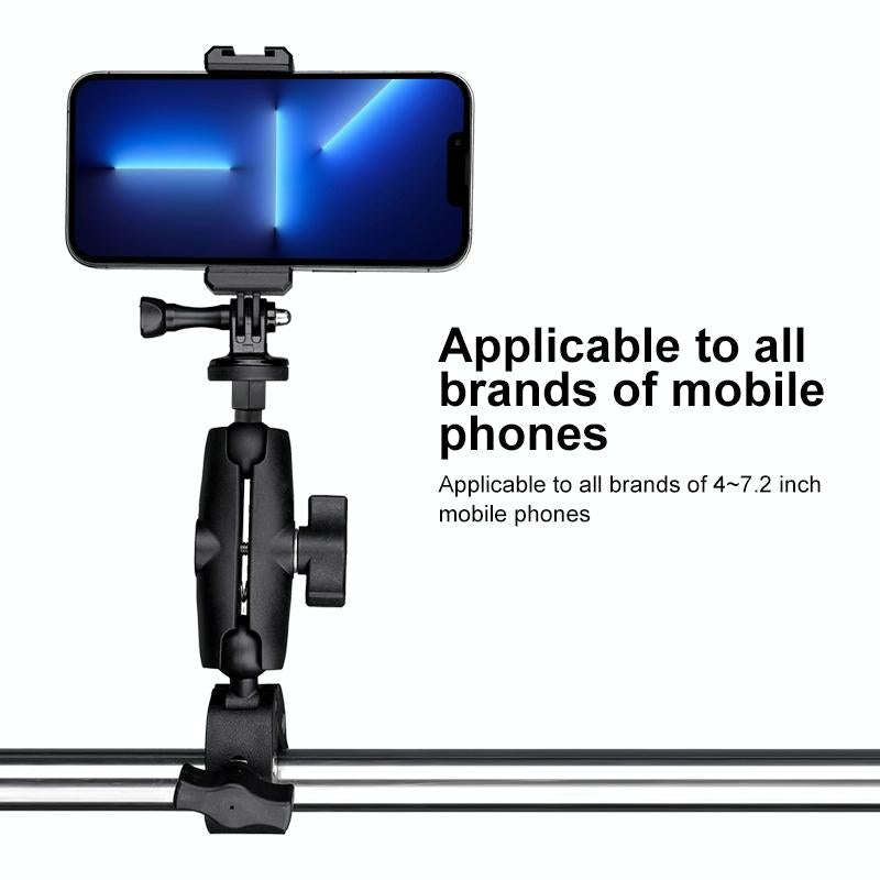 360 Rotation Adjustable Action Camera Bike Motorcycle Handlebar Holder(Black)