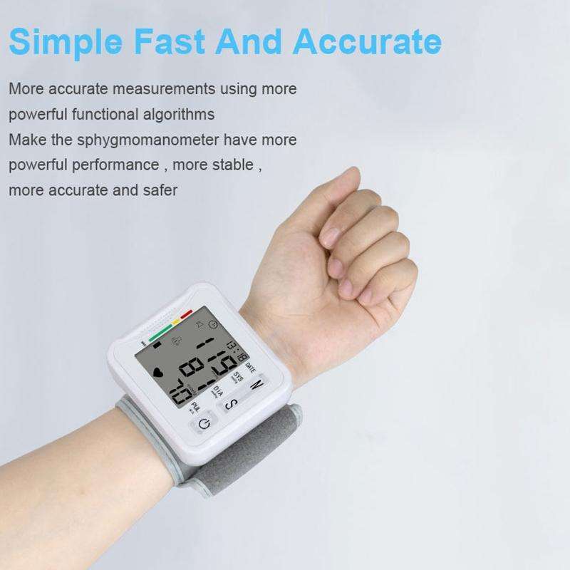 KWL-W01 Home Automatic Smart Wrist Electronic Sphygmomanometer, Style: English With Voice(White)