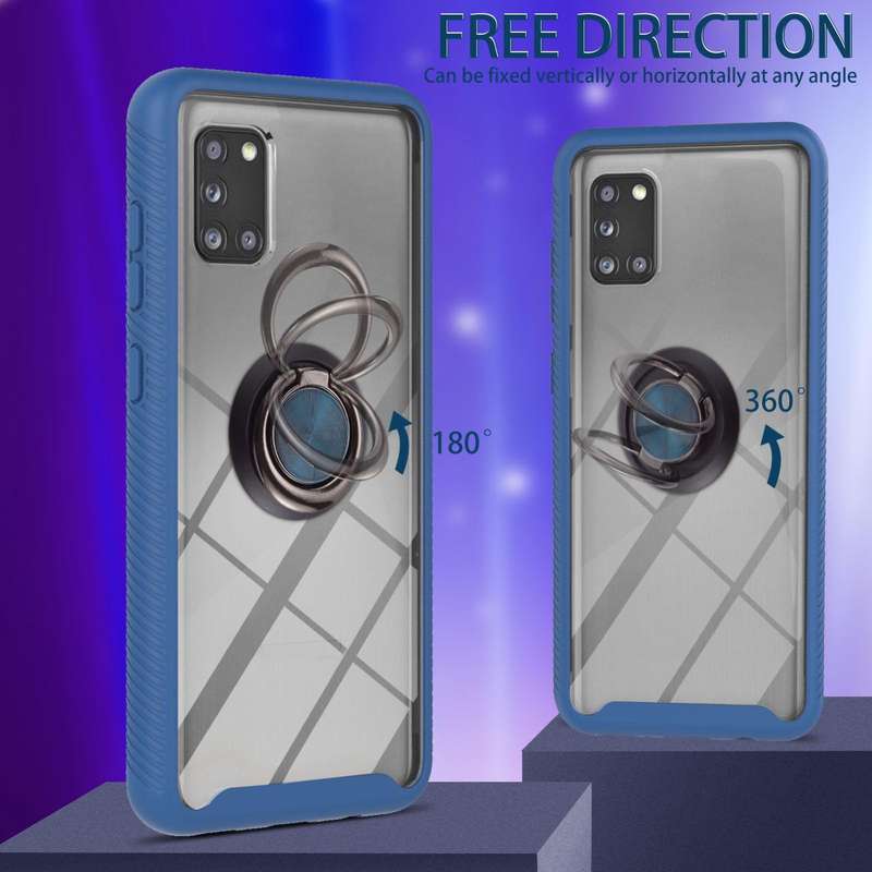 For Samsung Galaxy A31 Starry Sky Solid Color Series Shockproof PC + TPU Protective Case with Rin...
