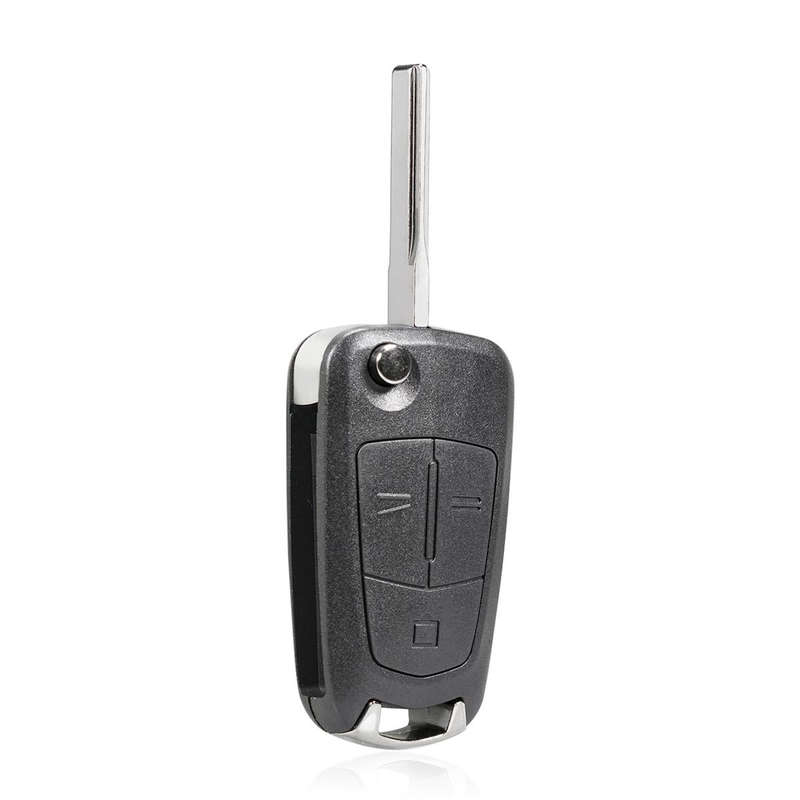 For Opel Car Foldable Blade Key Case with Screw Hole, Style:3-button HU43 Milling Embryo