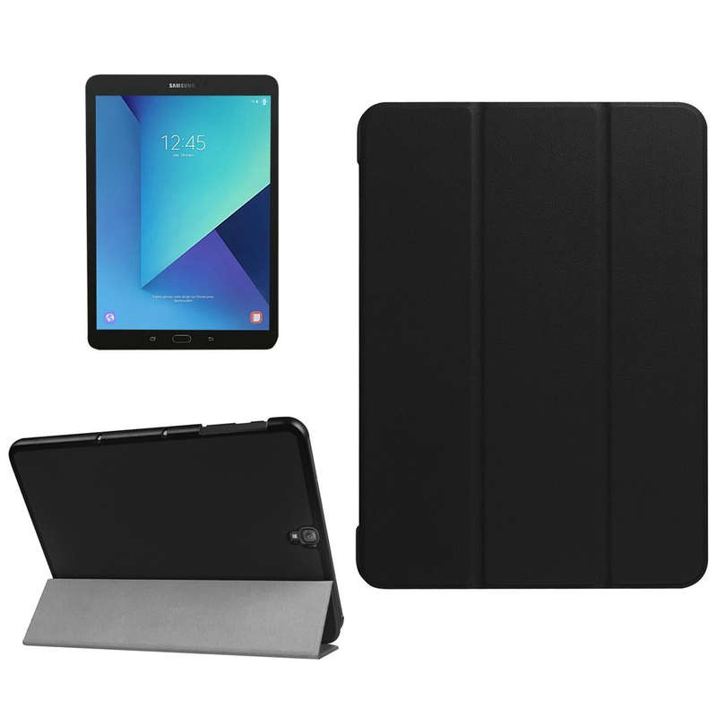 For Galaxy Tab S3 9.7 inch T820 / T825 Custer Texture Horizontal Flip Leather Case with 3-folding...