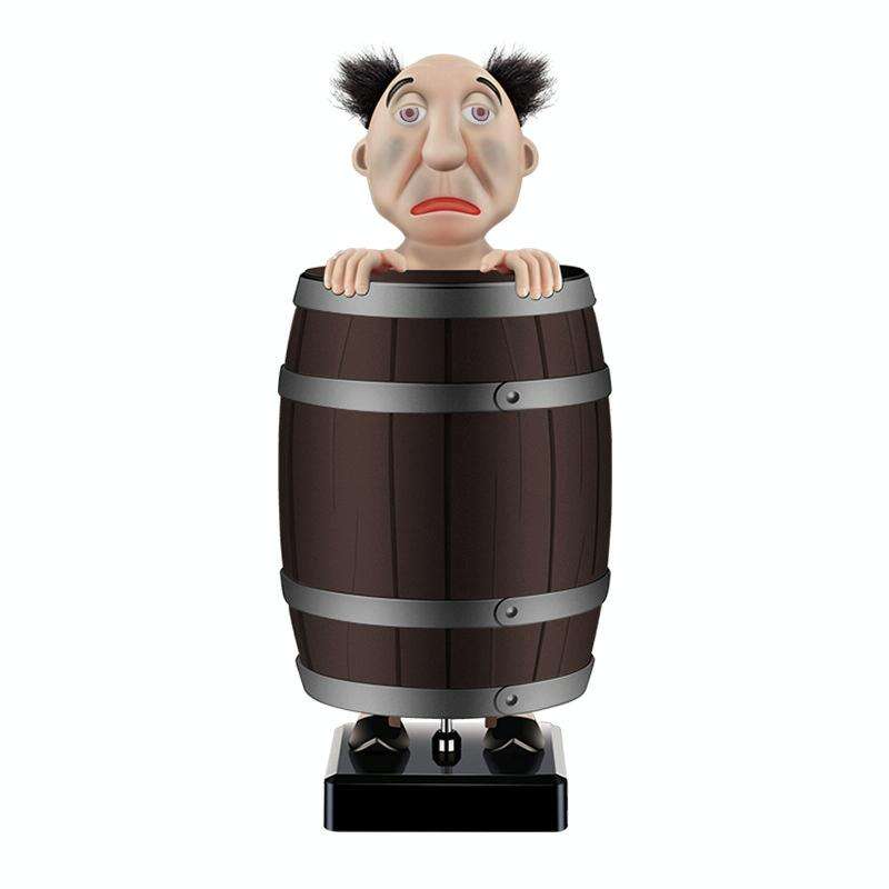 Wooden Barrels Automatic Ejection Cigarette Cases Spoof Toys(Strange Uncle)