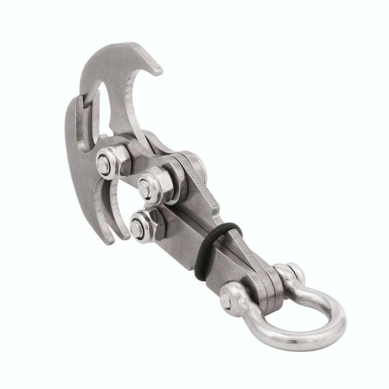 T-type Outdoor Rock Climbing Multi-function Stainless Steel Gravity Grapple, Size: 8.5 x 4.5cm
