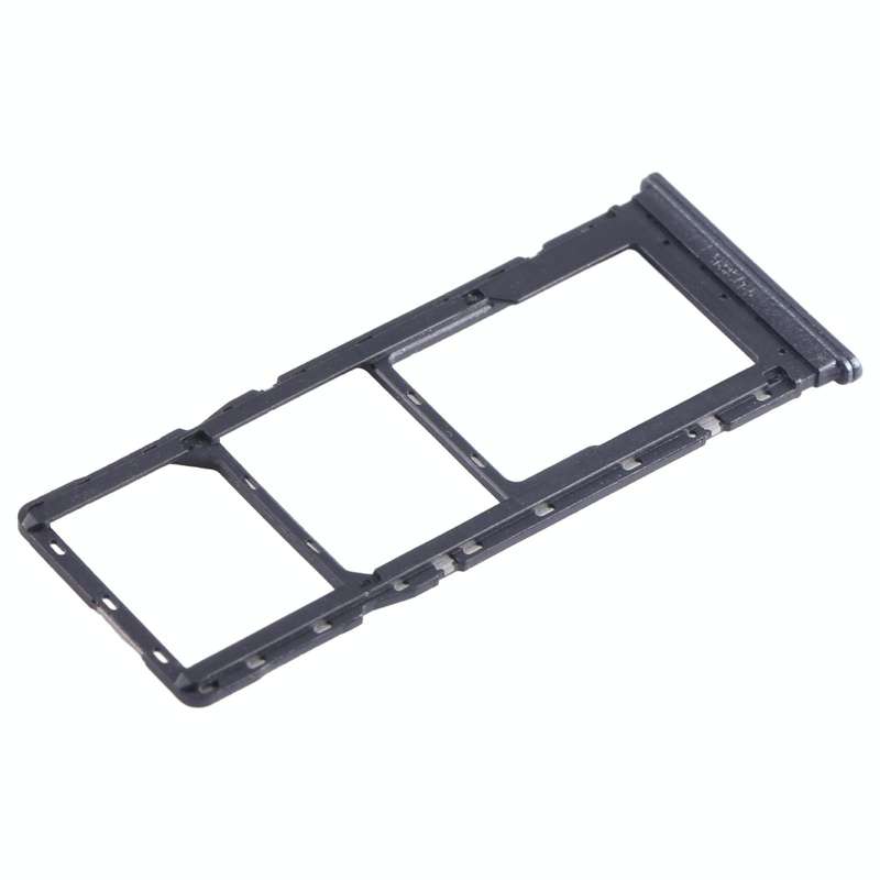 For Infinix Hot 11 Play SIM Card Tray + SIM Card Tray + Micro SD Card Tray (Black)