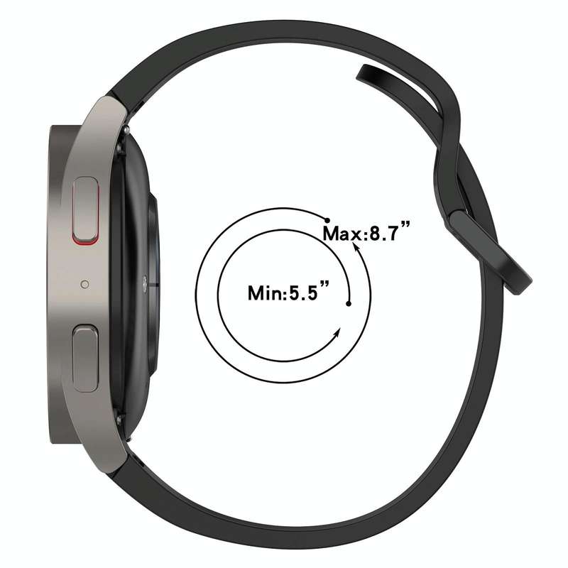 For Garmin Venu 20mm Loop Silicone Watch Band(Black)