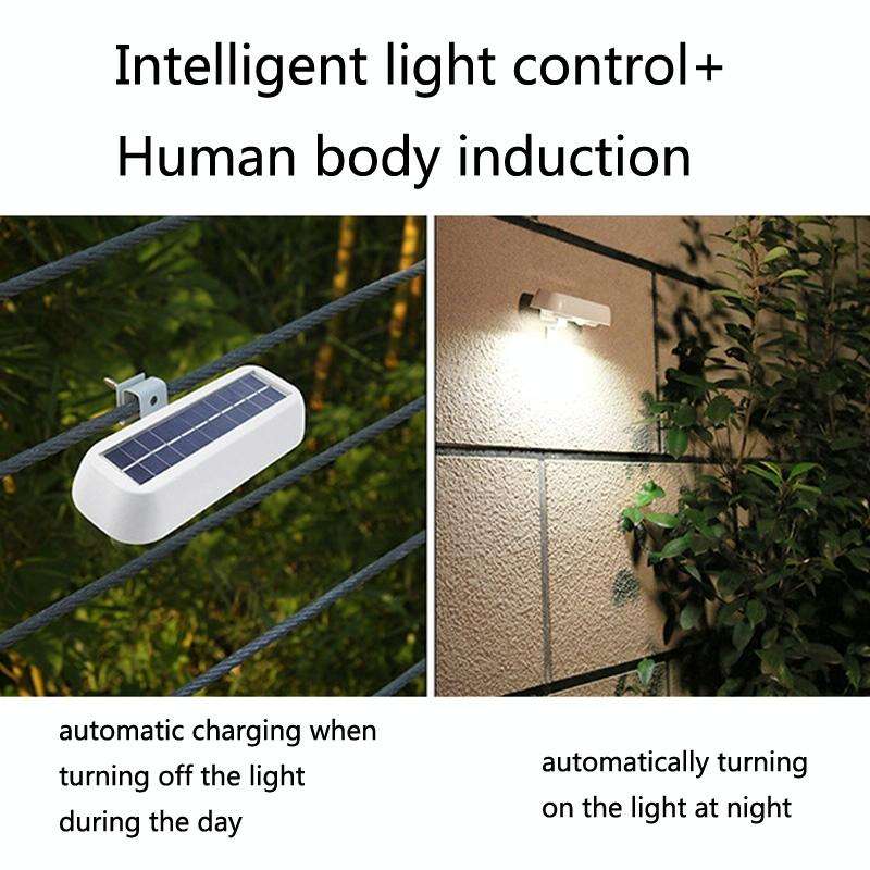12 LED Solar Outdoor Waterproof Body Sensor Wall Light(White Shell-White Light)