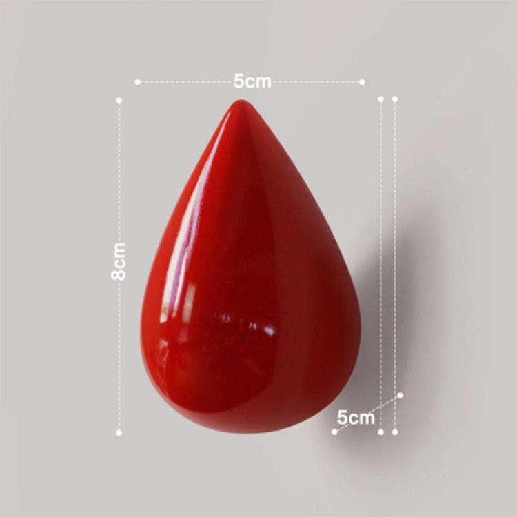 Creative Water Droplets Wall Hooks Home Decoration Resin Mural 3D Coat Hook Single Hooks Wall Han...