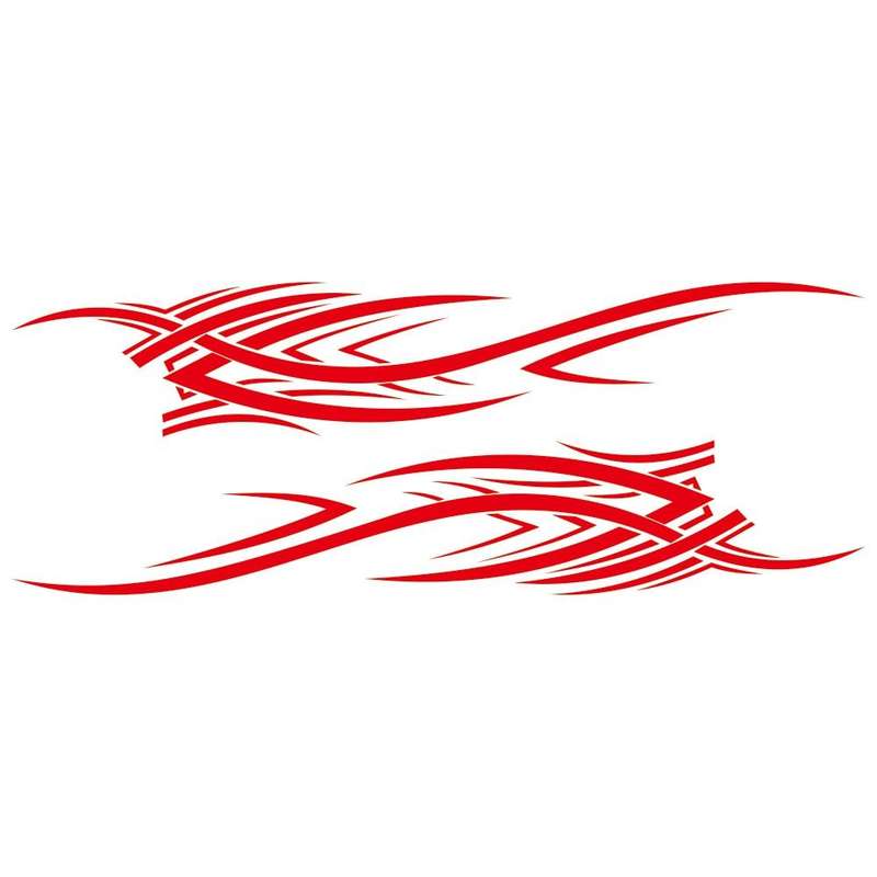 2 PCS/Set D-503 Totem Pattern Car Modified Decorative Sticker(Red)