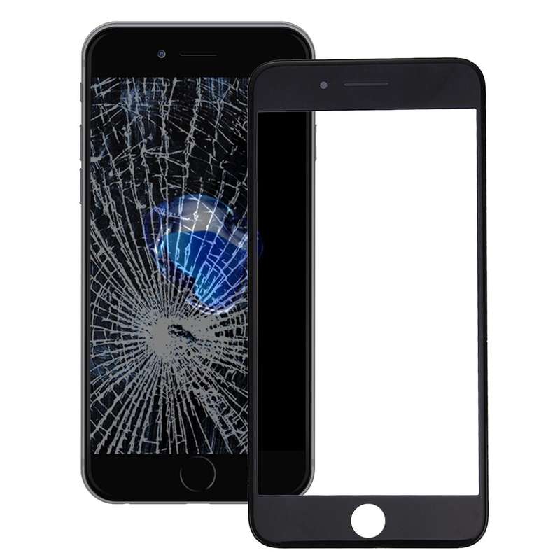 2 in 1 for iPhone 7 Plus (Original Front Screen Outer Glass Lens + Original Frame)(Black)