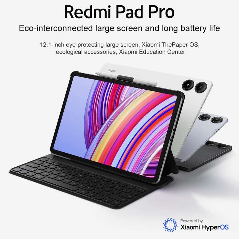 Xiaomi Redmi Pad Pro 12.1 inch Tablet PC, 8GB+256GB, HyperOS Qualcomm Snapdragon 7s Gen2 Octa Cor...