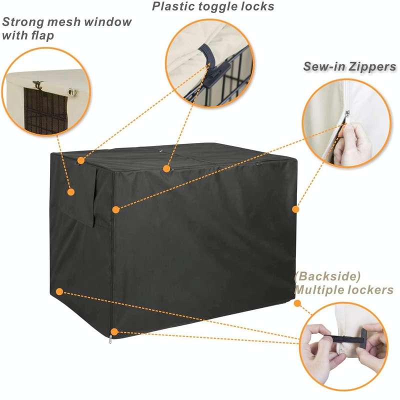 Oxford Cloth Pet Cage Cover Outdoor Furniture Dustproof Rainproof Sunscreen Cover, Size: 124.5x79...