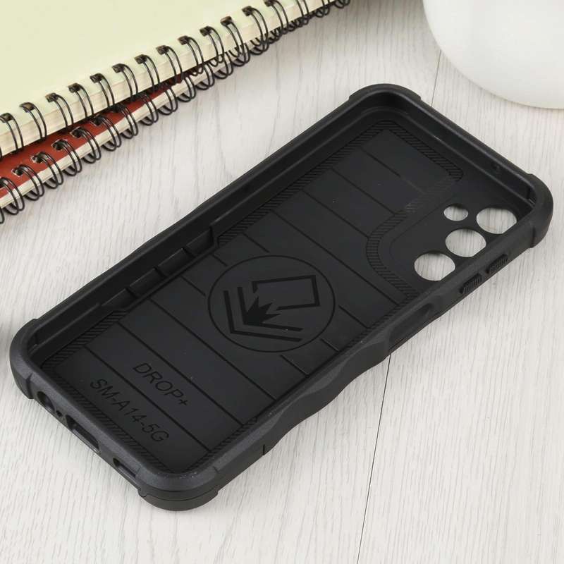 For Samsung Galaxy A14 5G Non-slip Shockproof Armor Phone Case(Black)