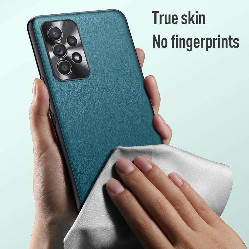 For Samsung Galaxy A33 5G Plain Skin Leather Phone Case(Black)