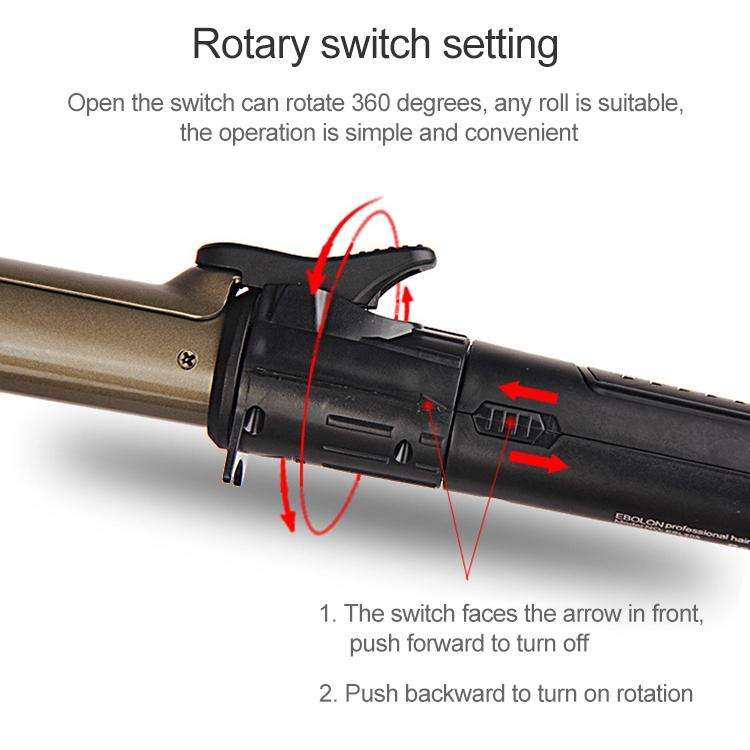 Nano Titanium Hair Curler with LED Digital Temperature Display, Size: 19mm, US Plug