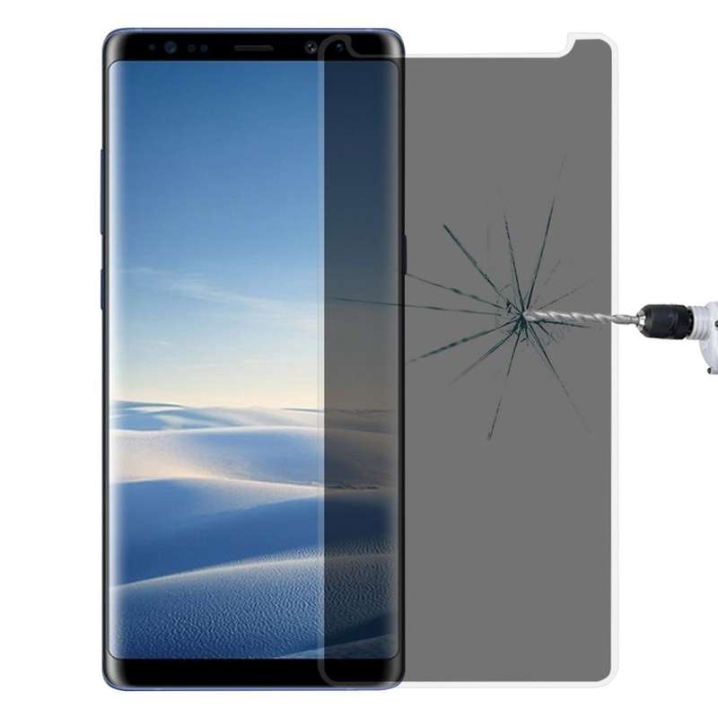 For Galaxy Note 8 0.26mm 9H Surface Hardness 3D Curved Privacy Anti-glare Non-full Screen Tempere...