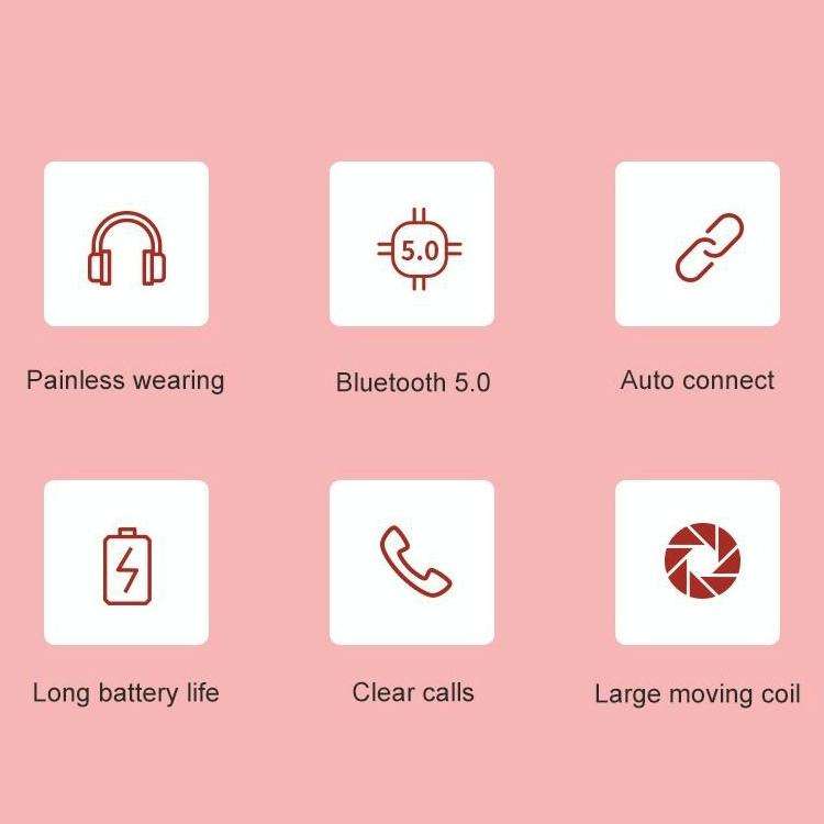 Y08 Hifi Sound Quality Macaron Bluetooth Headset, Supports Calling & TF Card & 3.5mm AUX (Pink)