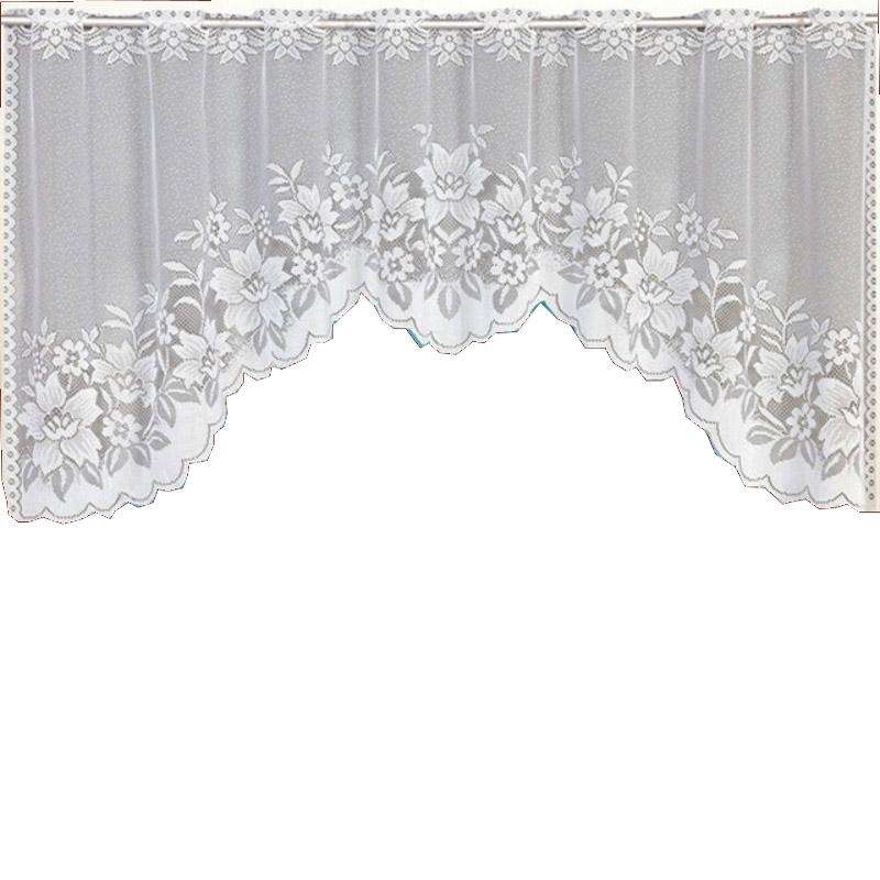 White Translucent Coffee Curtain Tulle Lace Sheer Warp Knitted Jacquard Curtains Bedroom Curtains...