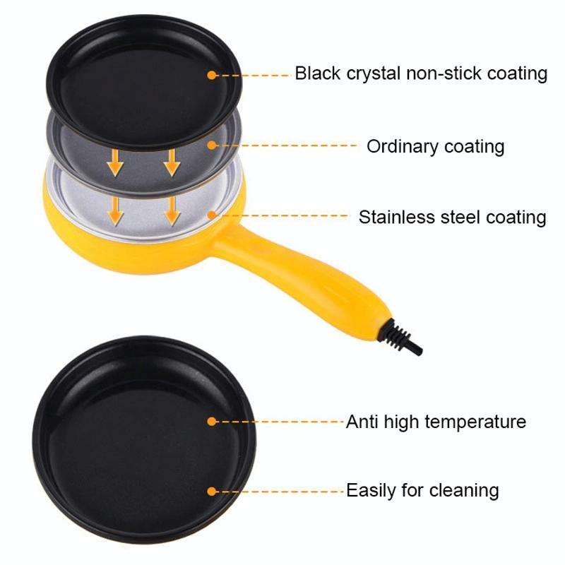 350W Electric Egg Omelette Cooker Frying Pan Steamer Cooker,EU Plug,Style: Double Layer Set Pink
