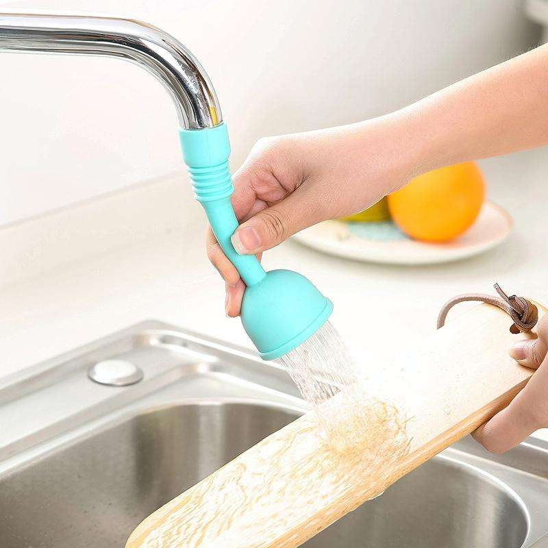 Kitchen Faucet Water-saving Shower(Short Blue)