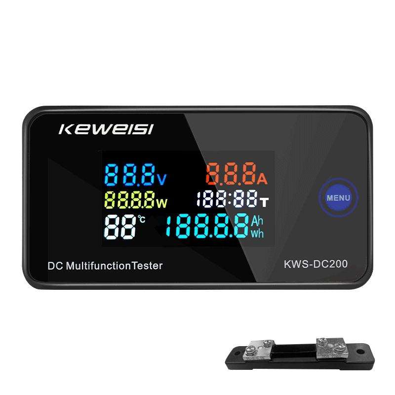KWS-DC200-50A 8-120V DC Digital Display Voltage Current Watch with Shunt(Black)