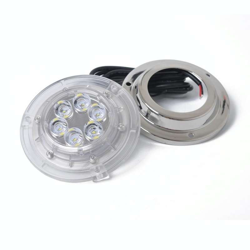 DC 10-30V 12W IP68 316 Stainless 6 LEDs White Light Underwater Light Boat High Power Bright for M...