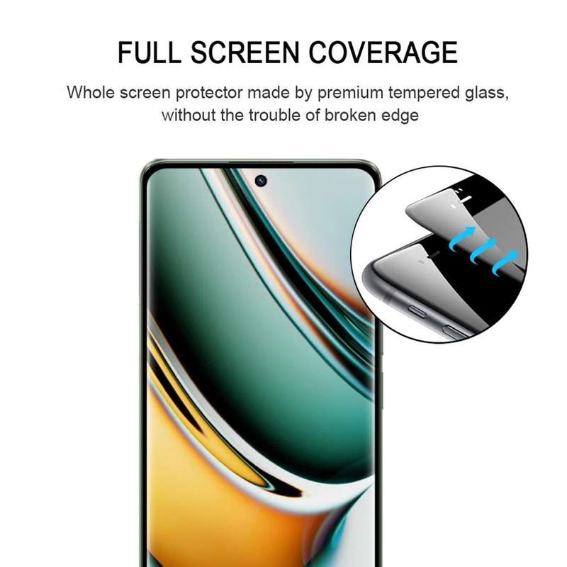 For Realme 11 Pro 3D Curved Edge Full Screen Tempered Glass Film