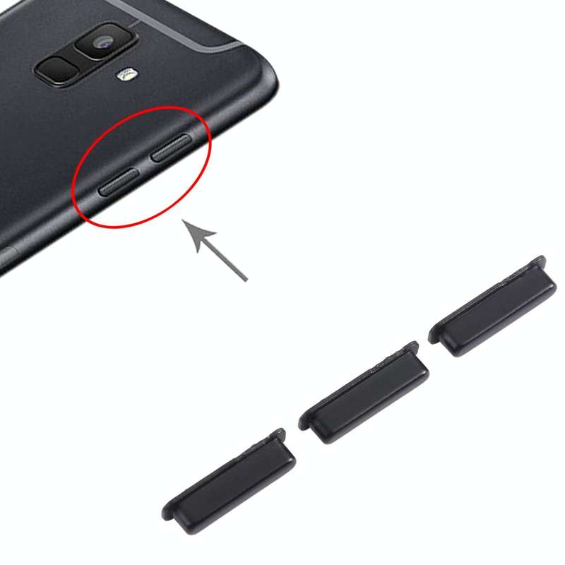For Samsung Galaxy J6 SM-J600 10pcs Power Button + Volume Control Button(Black)