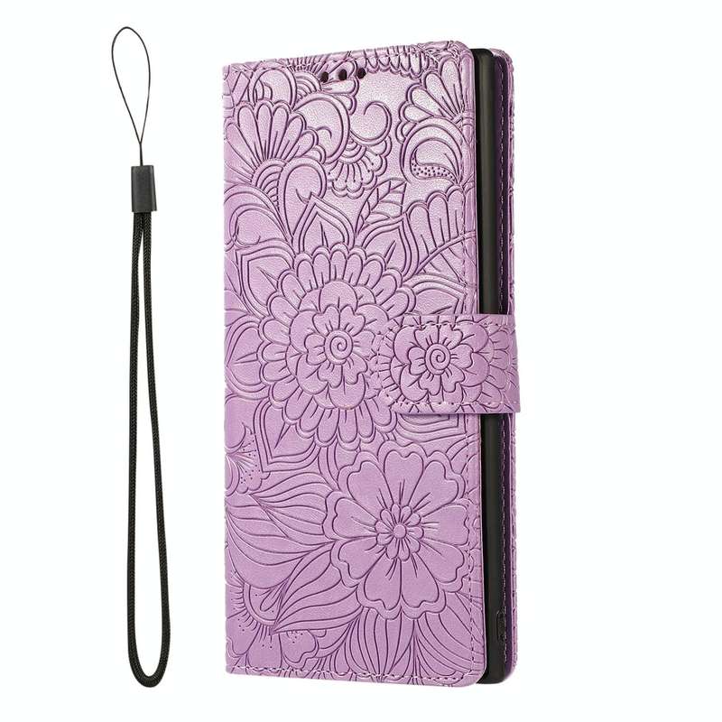 For Samsung Galaxy A32 5G Skin Feel Embossed Sunflower Horizontal Flip Leather Case with Holder &...