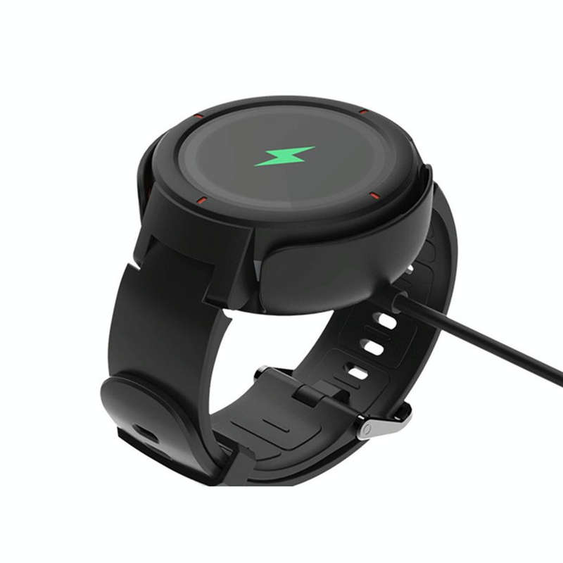 1m Portable Smart Watch Cradle Charger USB Charging Cable for Amazfit A1801(Black)