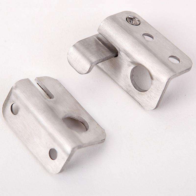 Small Left Open Stainless Steel Sliding Door Latch No Punch Latch Door Bolt Catch With Screw