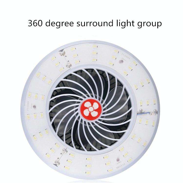 USB Rechargeable Fan Lamp Live Broadcast Multi-function Tent Camping Lamp, Style:Fan Light + Bracket