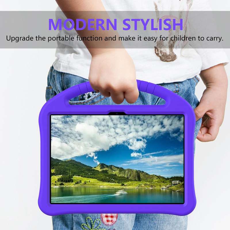 For Blackview Tab 70 WiFi 2023 EVA Shockproof Tablet Case with Holder(Purple)