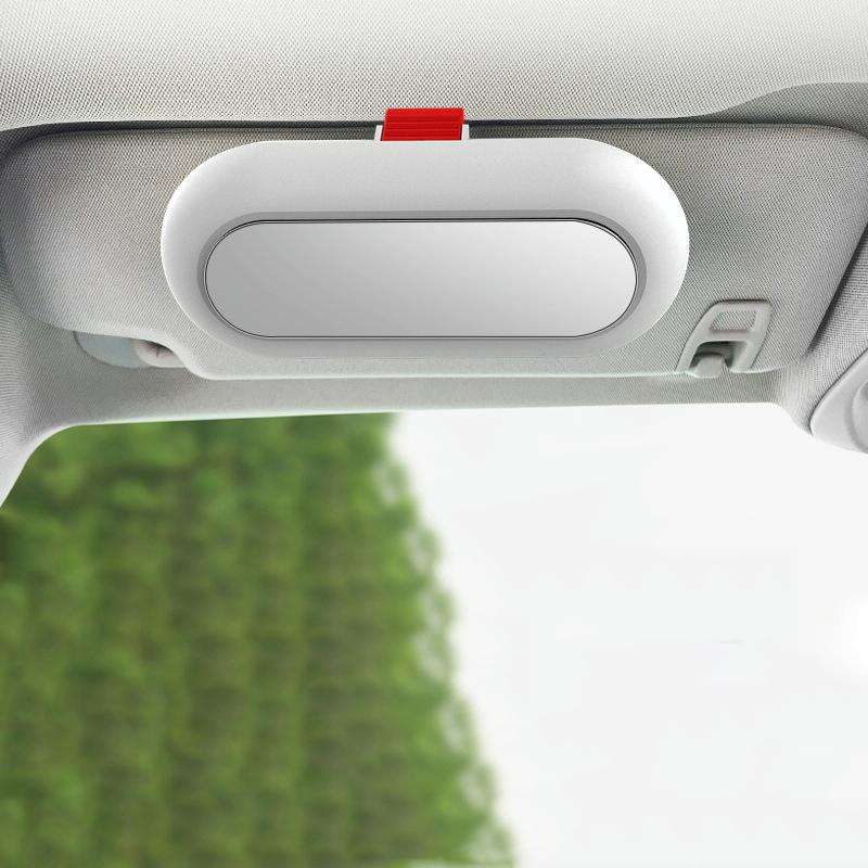 Car Glasses Case Multi-Function Automobile Inner Visor Storage Card(White)