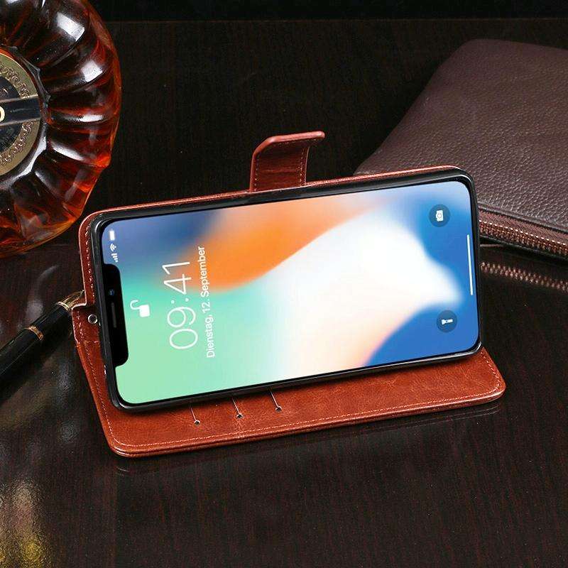 For iPhone XR idewei Crazy Horse Texture Horizontal Flip Leather Case with Holder & Card Slots & ...