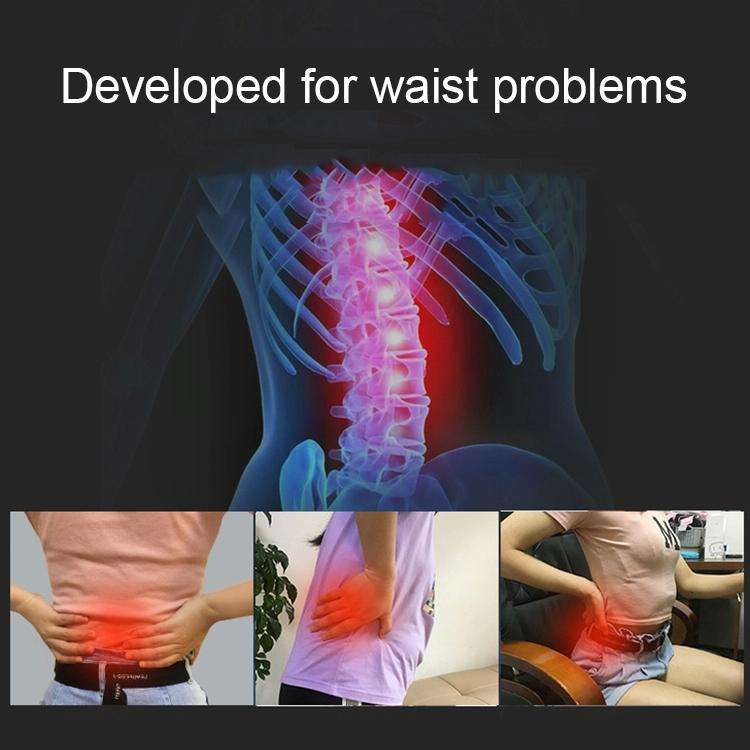 Lumbar Traction Stretching Device Posture Corrector Waist Support Spine Pain Relief Back Massage ...