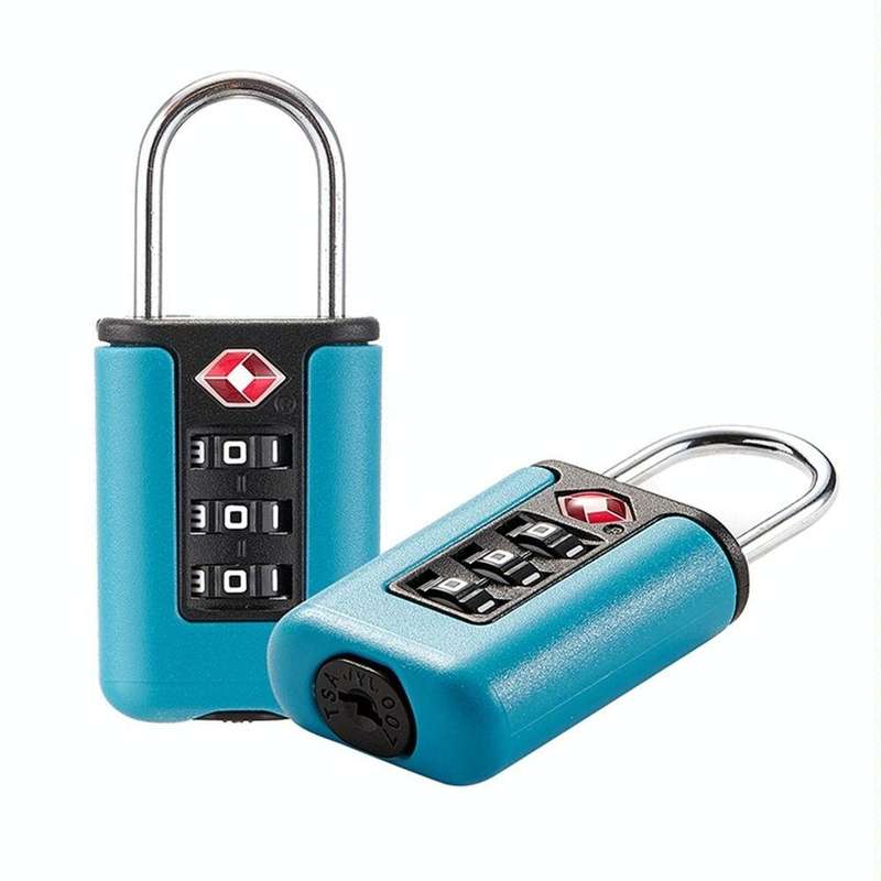 TSA Customs Code Lock Travel Luggage Lock Mini Contrast Color Design Combination Padlock(Purple B...