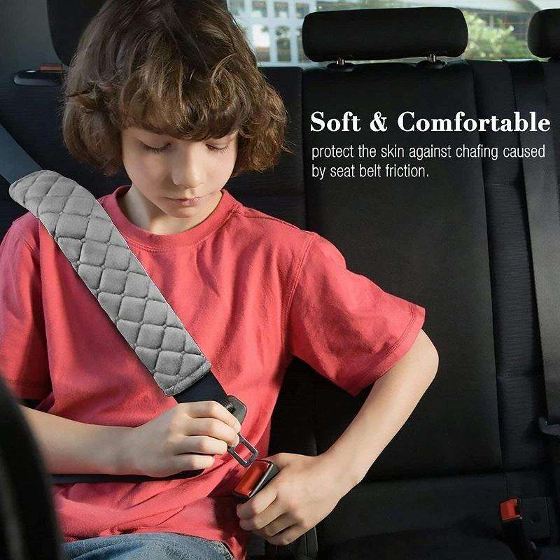 Car Seat Belt Protector Soft Extended Shoulder Pads, Color: Grey
