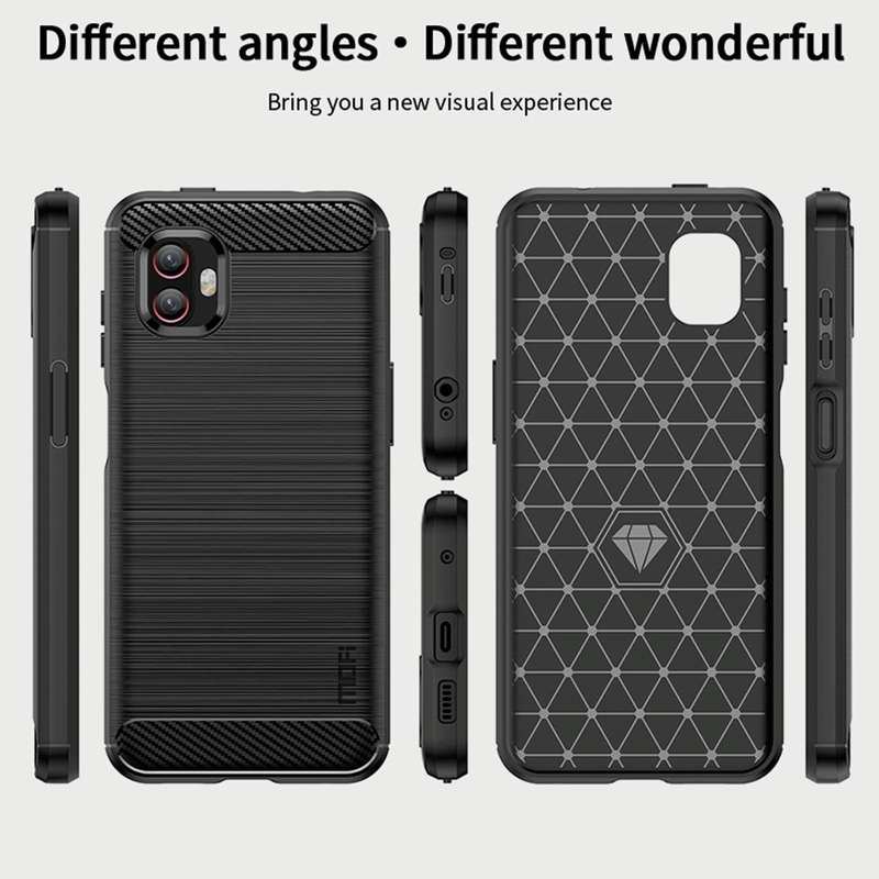 For Samsung Galaxy Xcover6 Pro / Xcover Pro 2 MOFI Gentleness Brushed Carbon Fiber Soft TPU Case(...