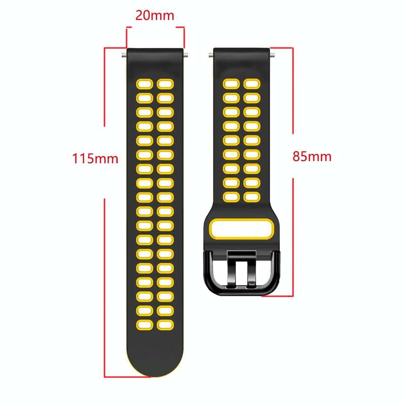 For Garmin Forerunner 645 Music 20mm Mixed-color Silicone Watch Band(Orange Black)