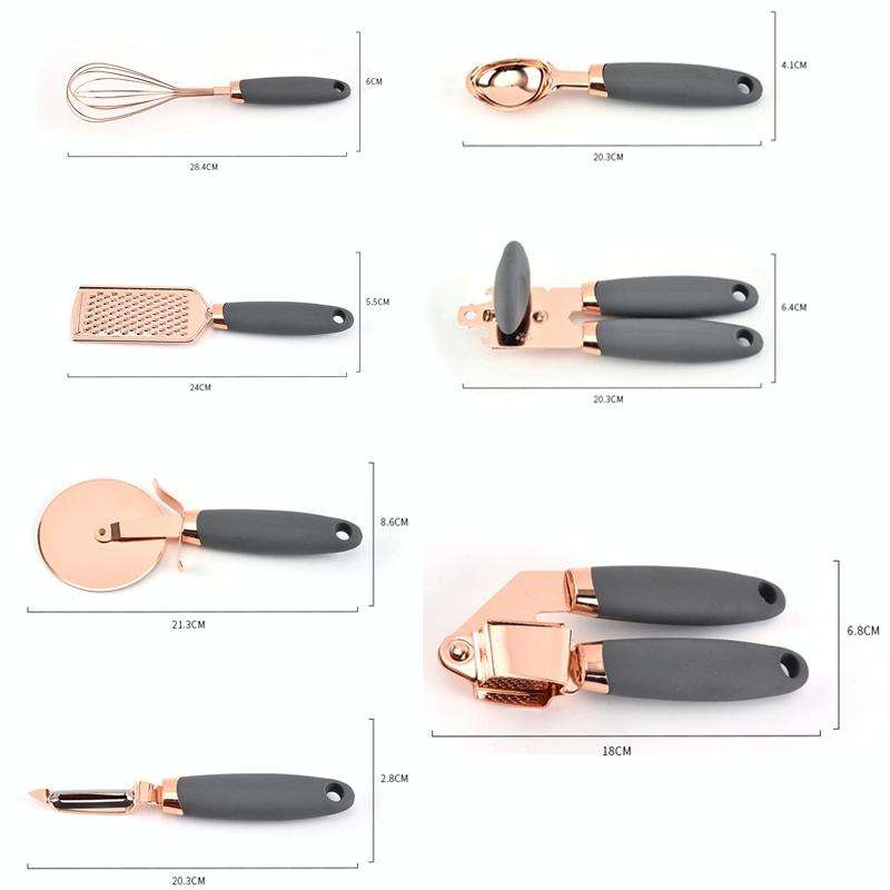 BXGN7-01 7 in 1 Household Kitchen Gadgets Set, Style: Color Box(Black)