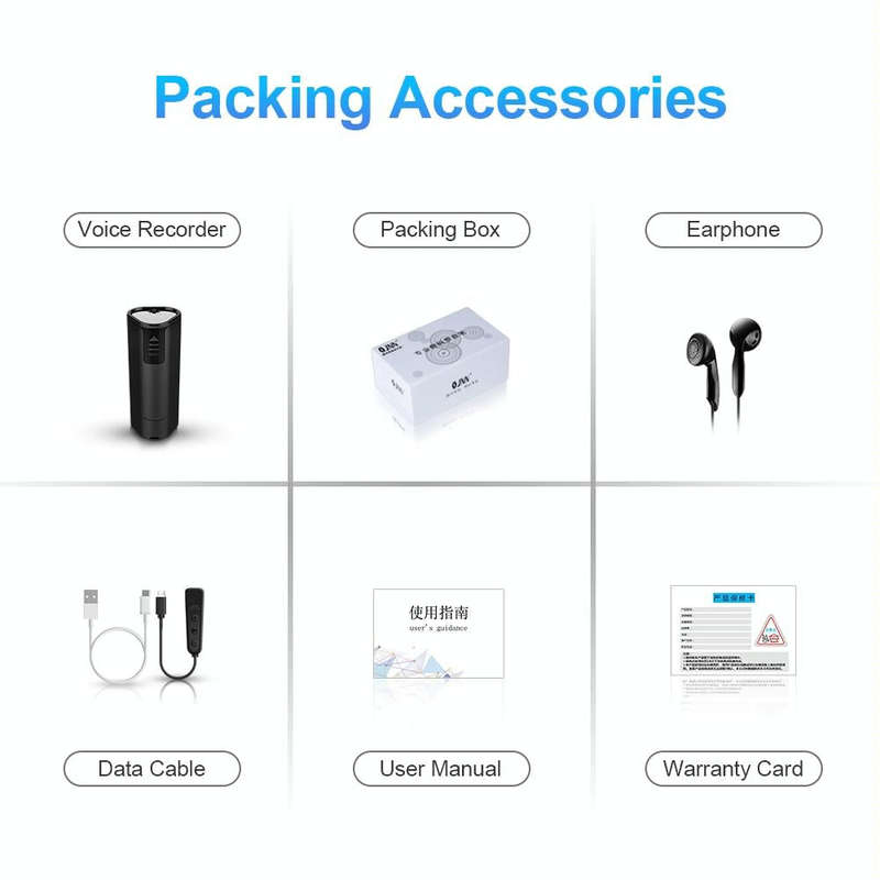 Q51 Intelligent HD Noise Reduction Remote Voice Control Recorder, Capacity:4GB(Black)