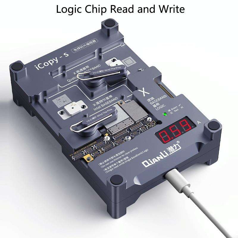 Qianli iCopy-S Double Sided Chip Test Stand 4 in1 Logic Baseband EEPROM Chip Non-removal For iPho...
