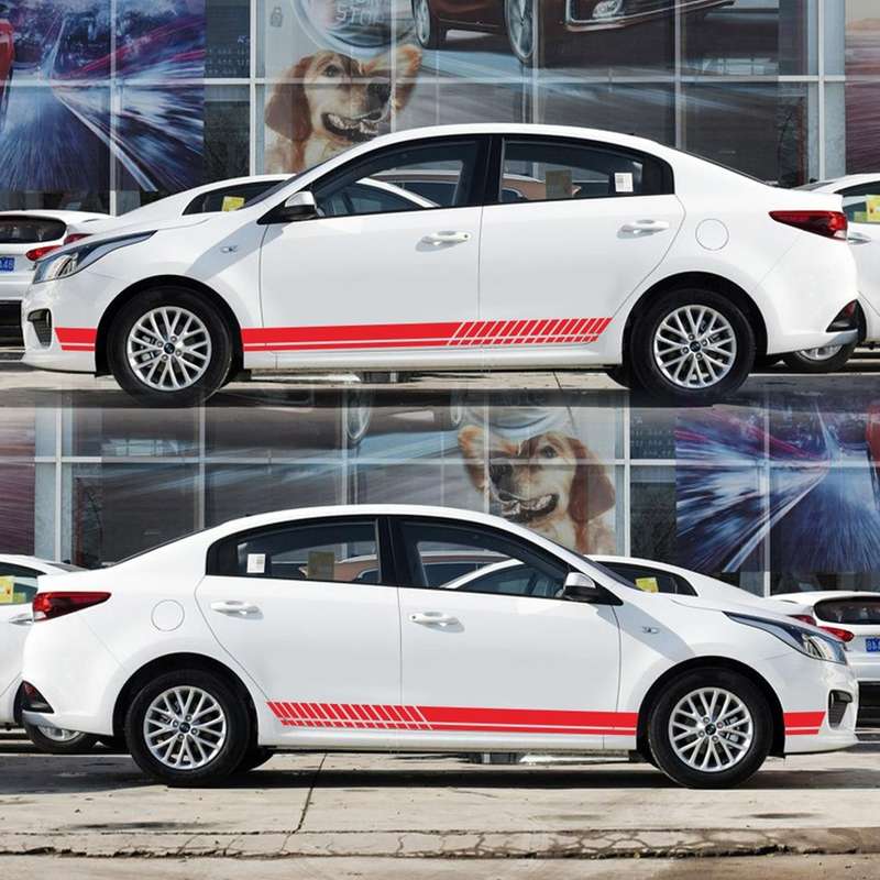 Car Styling Stripe PVC Sticker Auto Decorative Sticker (Red)