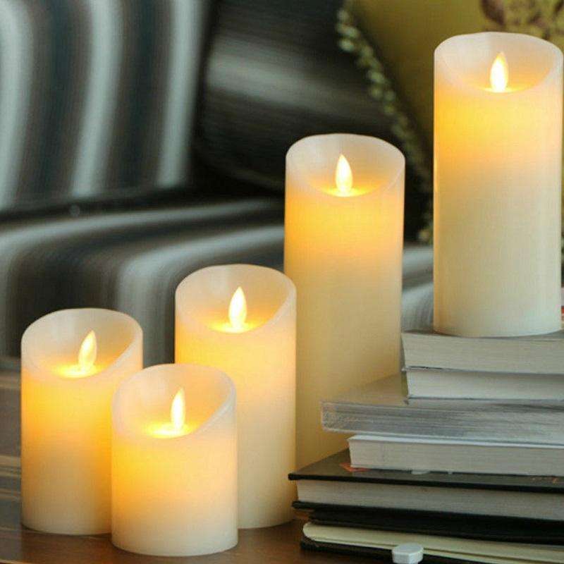 LED Electronic Candle Light Birthday Wedding Home Decoration Props Candle Holder, Battery Powered...