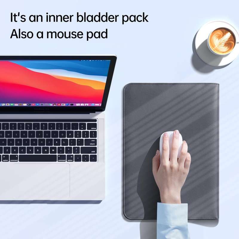 For 13/14 inch Envelope Holder Laptop Sleeve Bag with Accessories Bag(Grey)