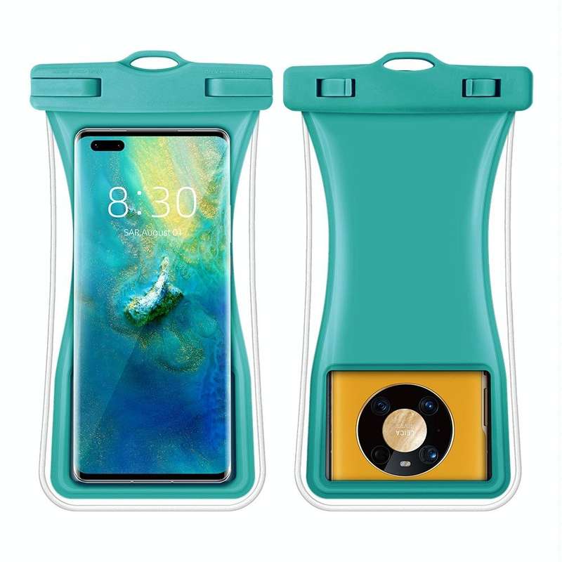 Small Waist Floating Airbag Mobile Phone Waterproof Bag TPU Mobile Phone Waterproof Bag(Blue)