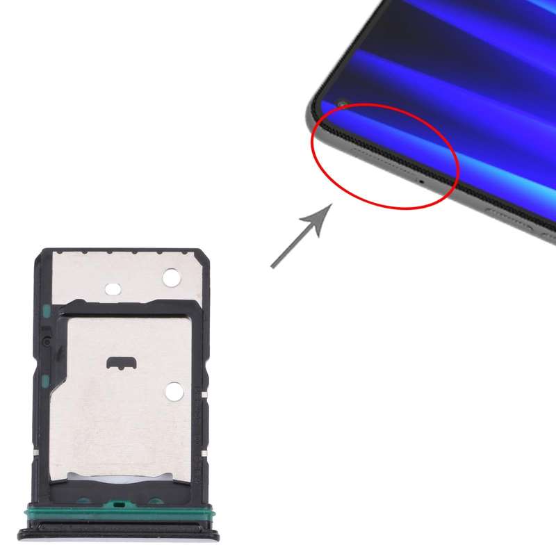 For OnePlus Nord CE 2 5G SIM Card Tray + SIM Card Tray + Micro SD Card Tray (Silver)