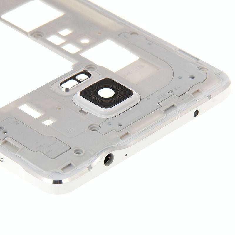 For Galaxy Note 4 / N910F Middle Frame Bezel Back Plate Housing Camera Lens Panel  (White)